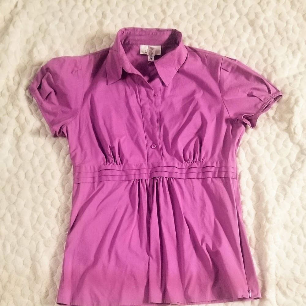 Lilac modified button up